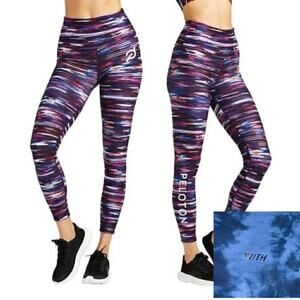 Peloton NWT Melody High-Waist Reversible Leggings S – Tie-Dye, Stripe, 7/8